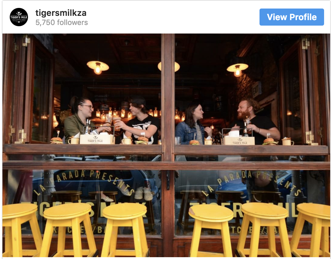 Recommendation: <a href="http://tigersmilk.co.za/long-street/">Tiger’s Milk</a>, Cape Town city centre